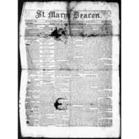 St. Mary&#039;s Beacon from October 7, 1852